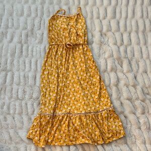 Floral Yellow Kids Dress